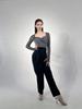Women's Floral Latin Dance Slim-Fit Long-Sleeve Top - Modern & Stylish Design