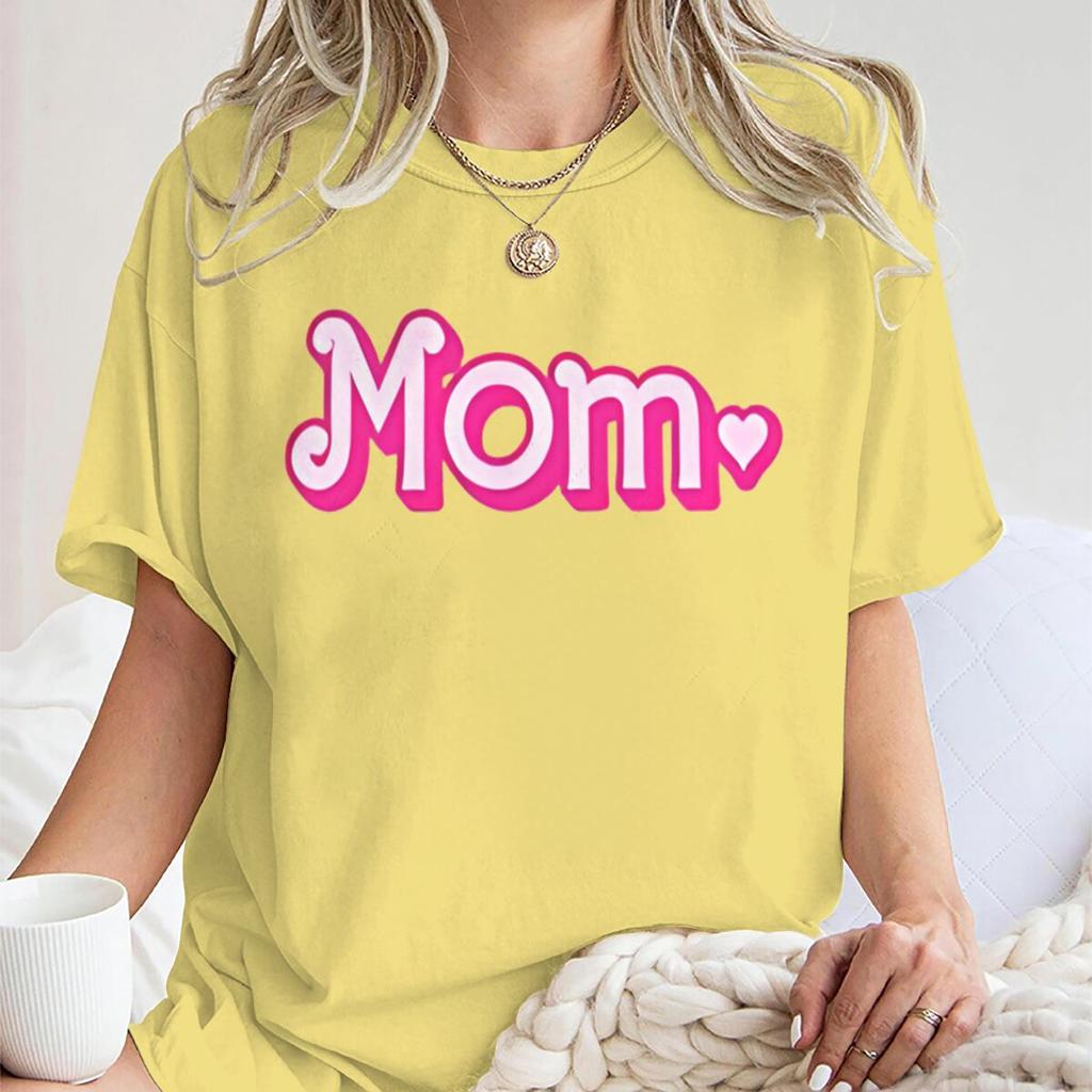 Mom Fashion Tees Short Sleeve Round Neck Mother's Day Gifts Tshirts Casual Mama Life Fun Unisex's T-Shirts