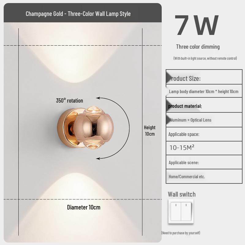 Modern Cream-Style Wall Lamp for Bedroom and Living Room