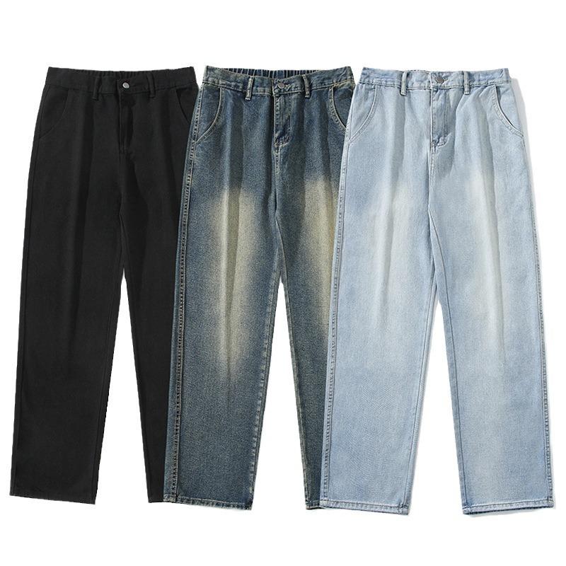 Jeans for Men and Women, Loose Straight and Versatile Trendy Casual Trousers
