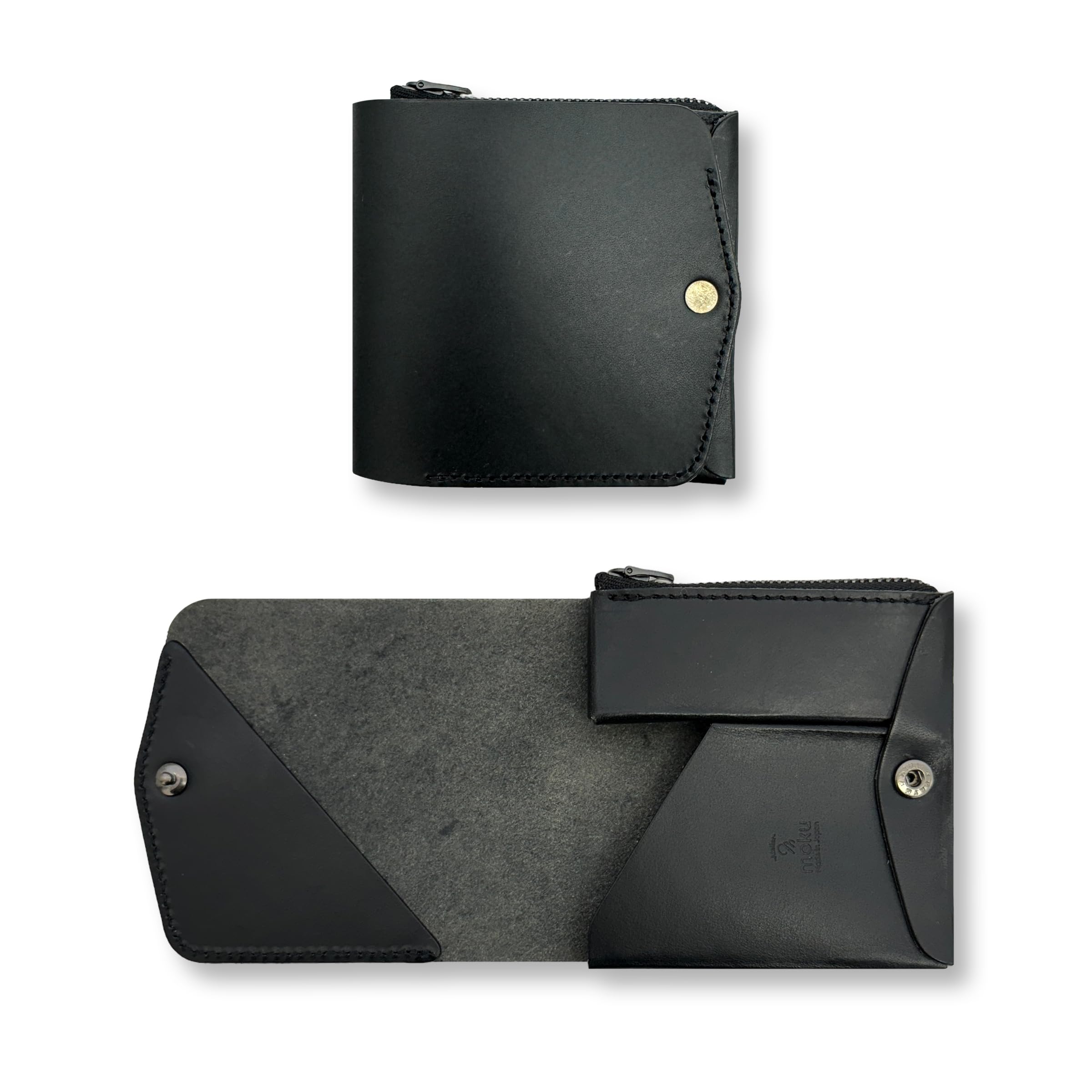 

Small and Thin Wallet Saku Buttero Leather Unisex and Genuine Leather Compact Wallet that Can Be Used in Pairs Thin and Small Bifold Mini Wallet for
