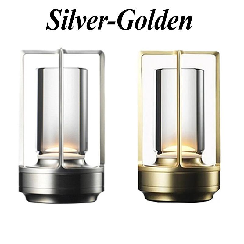 LED Cordless Table Lamp Retro Bar Metal Desk Lamps Rechargeable Touch Dimming Night Light Restaurant Bedroom Home Outdoor Decor
