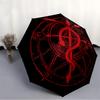 1pc Alchemy Symbol Automatic Open/close Folding Compact Umbrella, 8-Rib Sturdy Canopy, Lightweight Portable, Everyday Use, Gift, Outdoor Umbrella, Tra