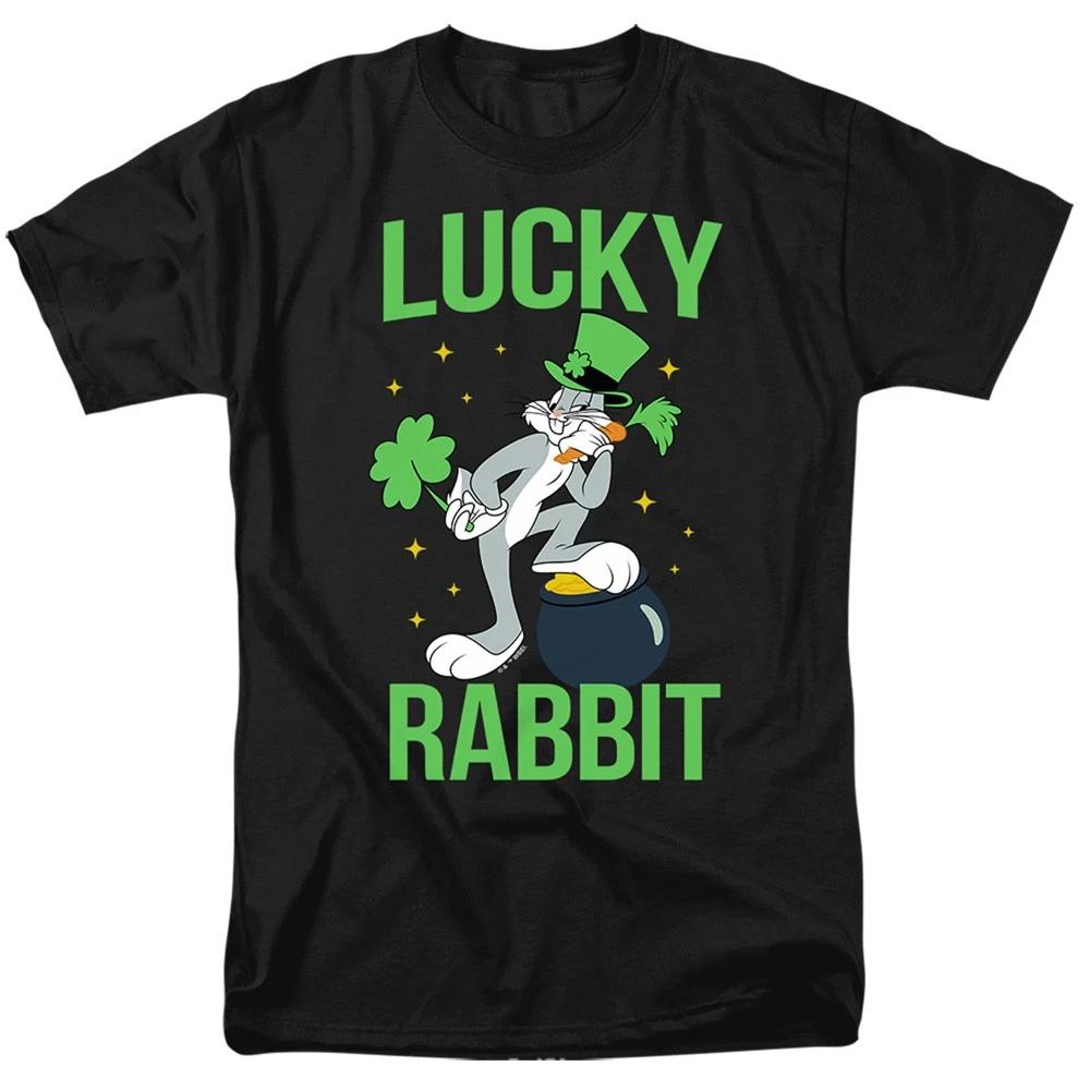 Looney Tunes Bugs Bunny St. Patrick s Lucky Rabbit  Unisex Children s T-shirt Black 100