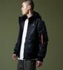 Alpha Industries TA1716 Hooded Rib Jacket In Black Camo Men's