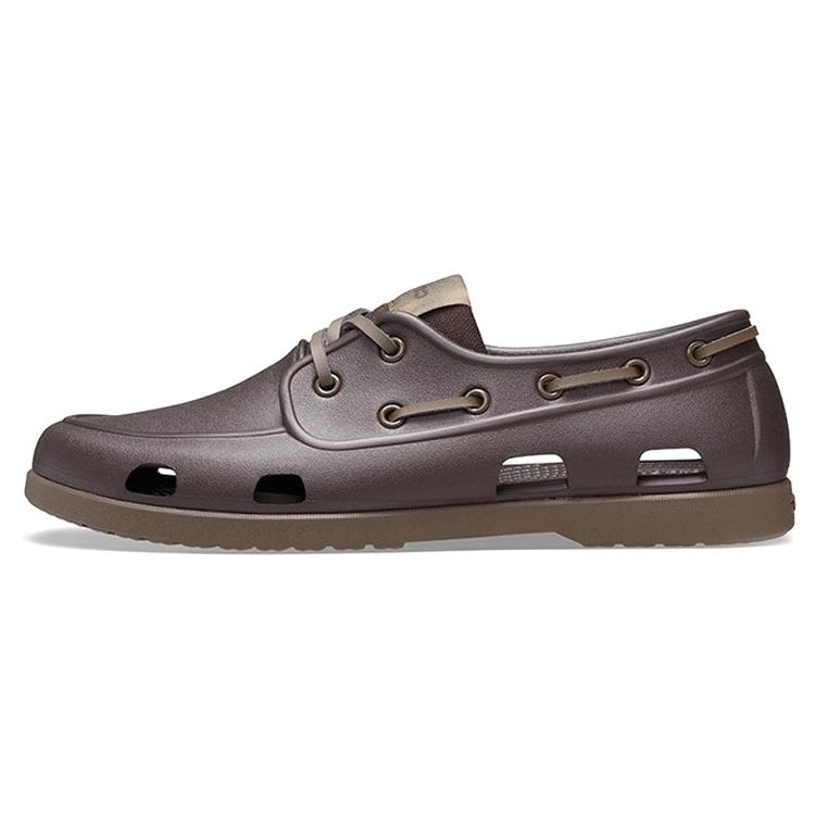 Crocs Simple Comfortable Low Top Loafers Men Shoes Brown 206338-23B