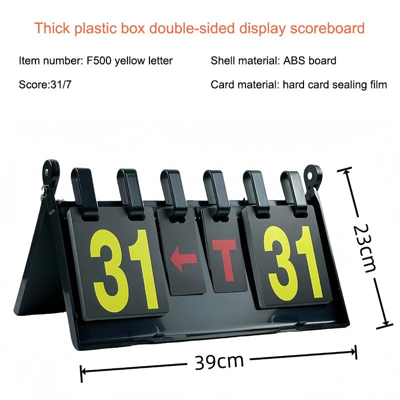 Table Scoreboard Flip Score Keeper Player Scorebook Scoreboard Flipper For Games Football Volleyball Competition Outdoor Sports
