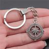 Punk Airplane Gear Steampunk Themed Antique Bronze Metal Keychain with 30mm Ring for Boys Bag Charm