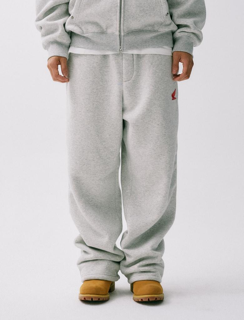 PHYPS MOTORCYCLE Silky Boa Wing Logo Sweat Pants_Navy