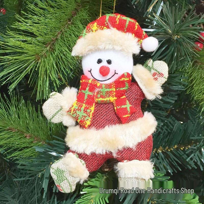Christmas Dancing Dolls: Old Man, Snowman, Reindeer, Bear, Cloth Art Tree Ornaments, Accessories