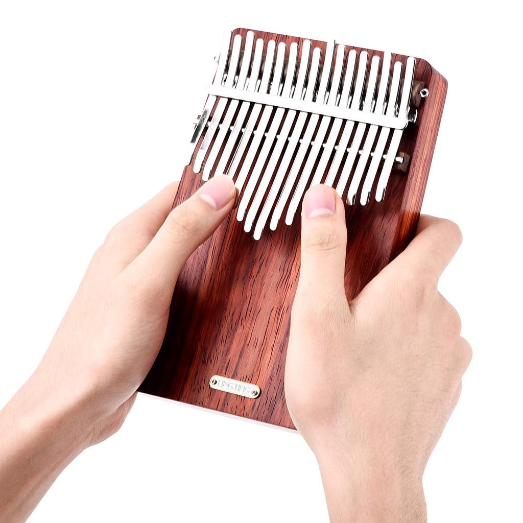 LingTing Kalimba 17-Key Thumb Piano in C Major African Bubinga Wood Storage Case for Beginners LT-K17A