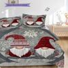Dwarf Pattern Bedding Quilt Set Quilt Cover Pillowcase Home Decoration Birthday Gift (1 * duvet cover + 2 * pillowcase, without core)