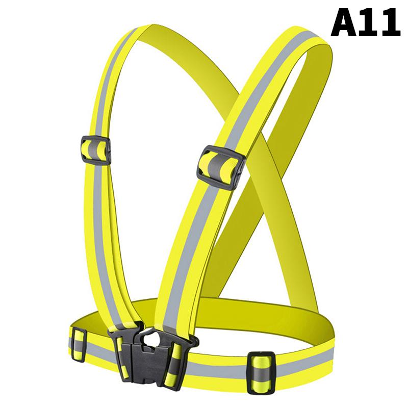 Highlight Reflective Straps Night Running Riding Clothing Vest Adjustable Safety Vest Elastic Band For Adults And Children