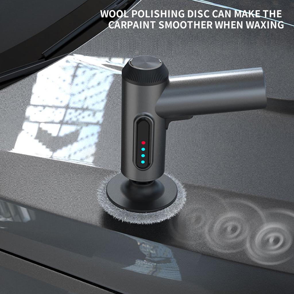 Car Wireless Polishing Machine,Cordless Car Buffer Polisher Kit USB Charging Digital Display for