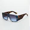 New in Sun Glasses for Women Modern Minimalist Style with Black Orange Lenses Golden Decorative Strips for Glasses Women