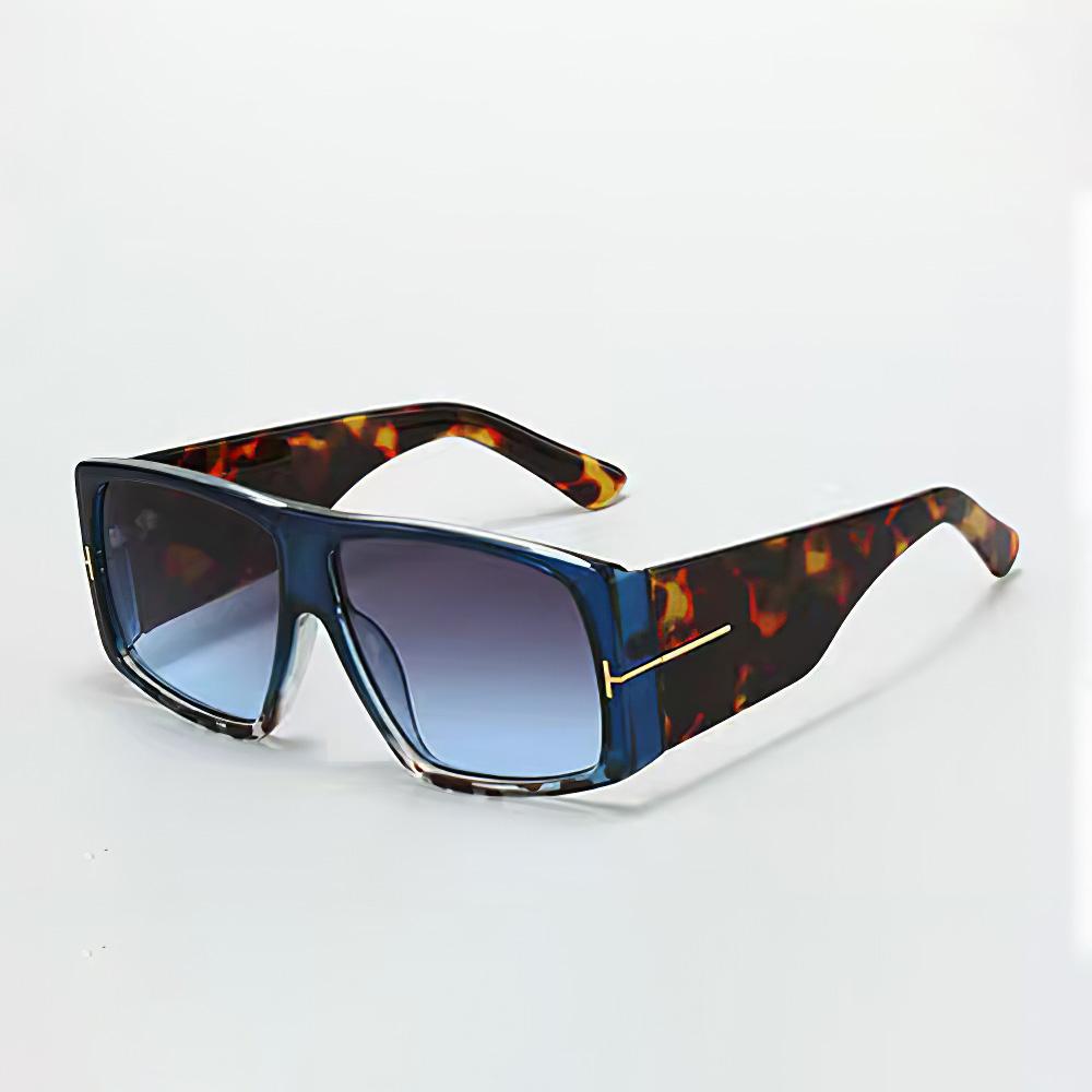New in Sun Glasses for Women Modern Minimalist Style with Black Orange Lenses Golden Decorative Strips for Glasses Women