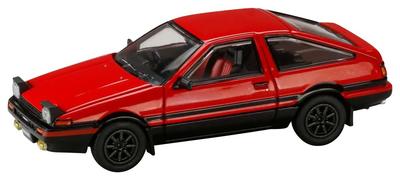 Toyota Sprinter Trueno GT APEX Estilo JDM 1/64 (AE86) Vermelho preto