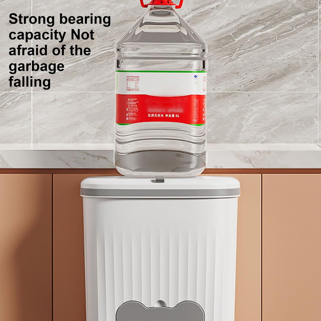 Kitchen Compost Bin Cabinet Door Mounted Trash Can with Lid Under Sink Garbage Storage Solution Plastic Waste Container