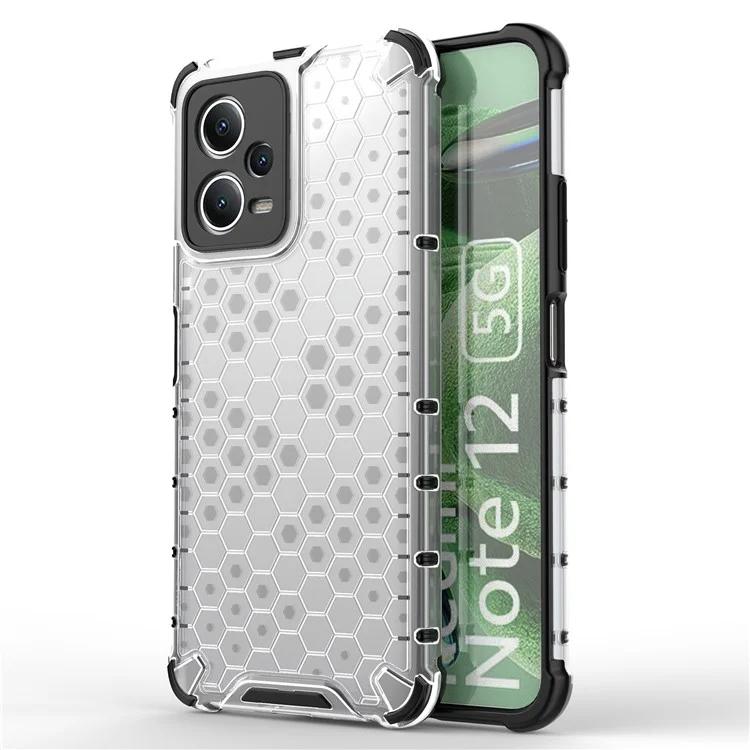 

Для Xiaomi Редми Примечание 12 5G (Индия) / Чехол Poco X5 5G с сотовой текстурой, противоударный, из ТПУ+ПК, задняя крышка для телефона