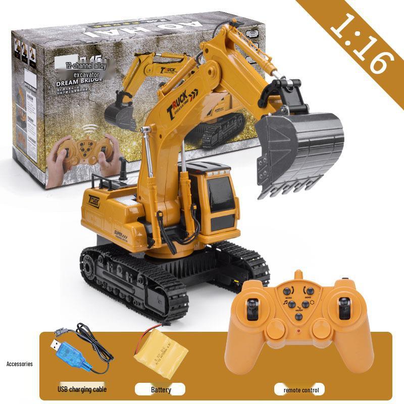 

Aohai 12-канальный беспроводной пульт управления, сплав, вращающийся экскаватор, игрушечная машинка для детей 1 Original Battery