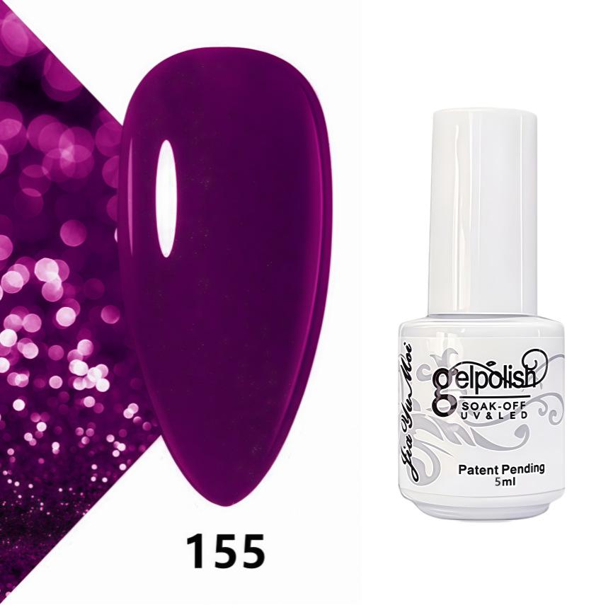 GELPOLISH Nail Art Set: Base, Top Coat, Transparent & White Gel Polishes