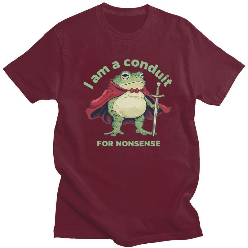I Am A Conduit For Nonsense Funny Frog TShirt 100 Cotton Tee Tops Summer Round Neck Tshirts Casual Short Sleeve Clothes