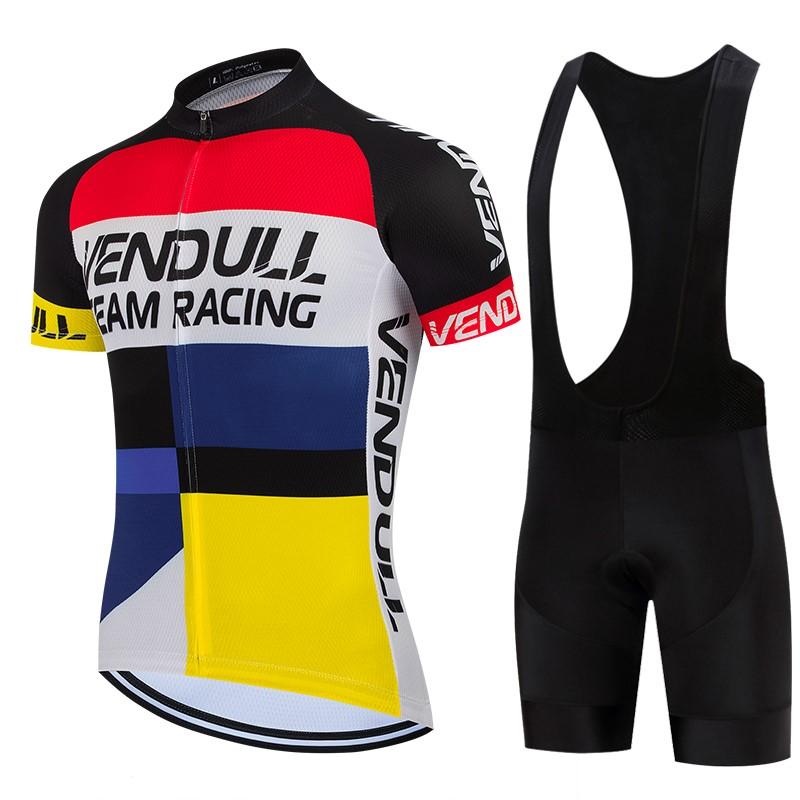 VENDULL 2026 New Men Summer Short Sleeve Cycling Jersey Set MTB Maillot Ropa Ciclismo Bicycle Wear Breathable Cycling Clothing