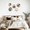 5pcs Wooden Wall Art Decoration Wall Hanging Wall Farmhouse Geometric Hanging Decoration Home Furnishings Craft Pendant