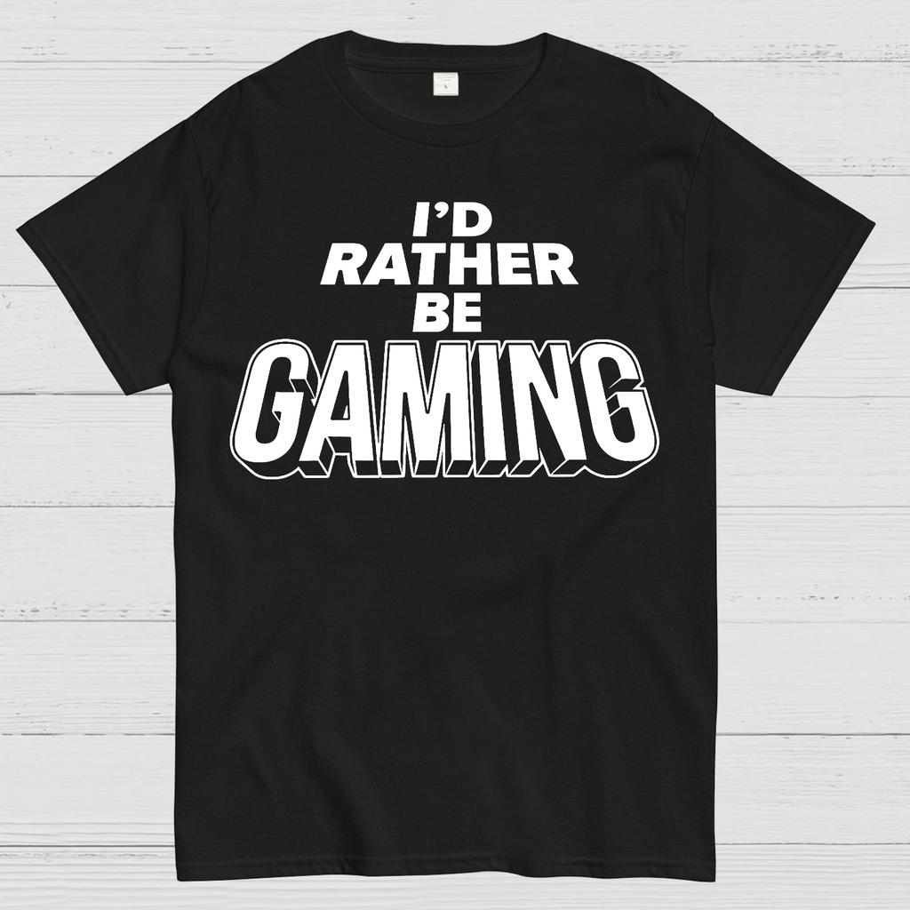 I'd Rather Be Gaming Cotton Summer Casual Cool Loose T-Shirt