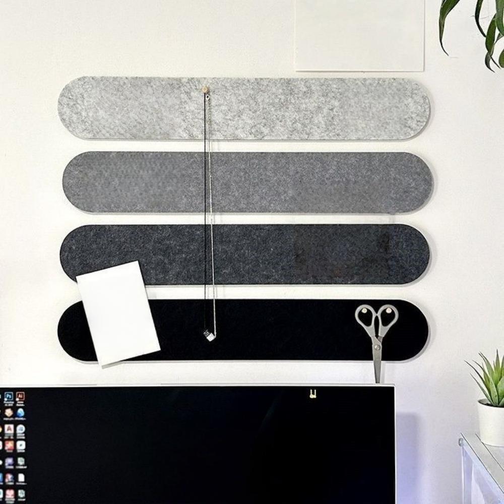 3pcs/4pcs 40X10cm Felt Message Boards Wall-Mounted Memo Strips Felt Wall stickerIns-Style Photo Wall Felt Board