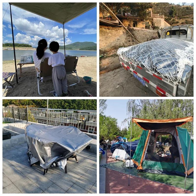 140&180GSM Outdoor Rainproof PE Tarpaulin Camping Tent Mat Gazebo Canopy Awnings Garden Furniture Cover Wateproof Sun Shade Sail