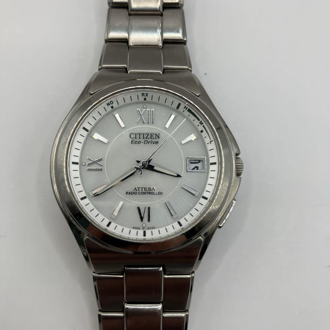 Super Good Condition CITIZEN Atessa Radio Solar Men s Watch Top Line Titanium