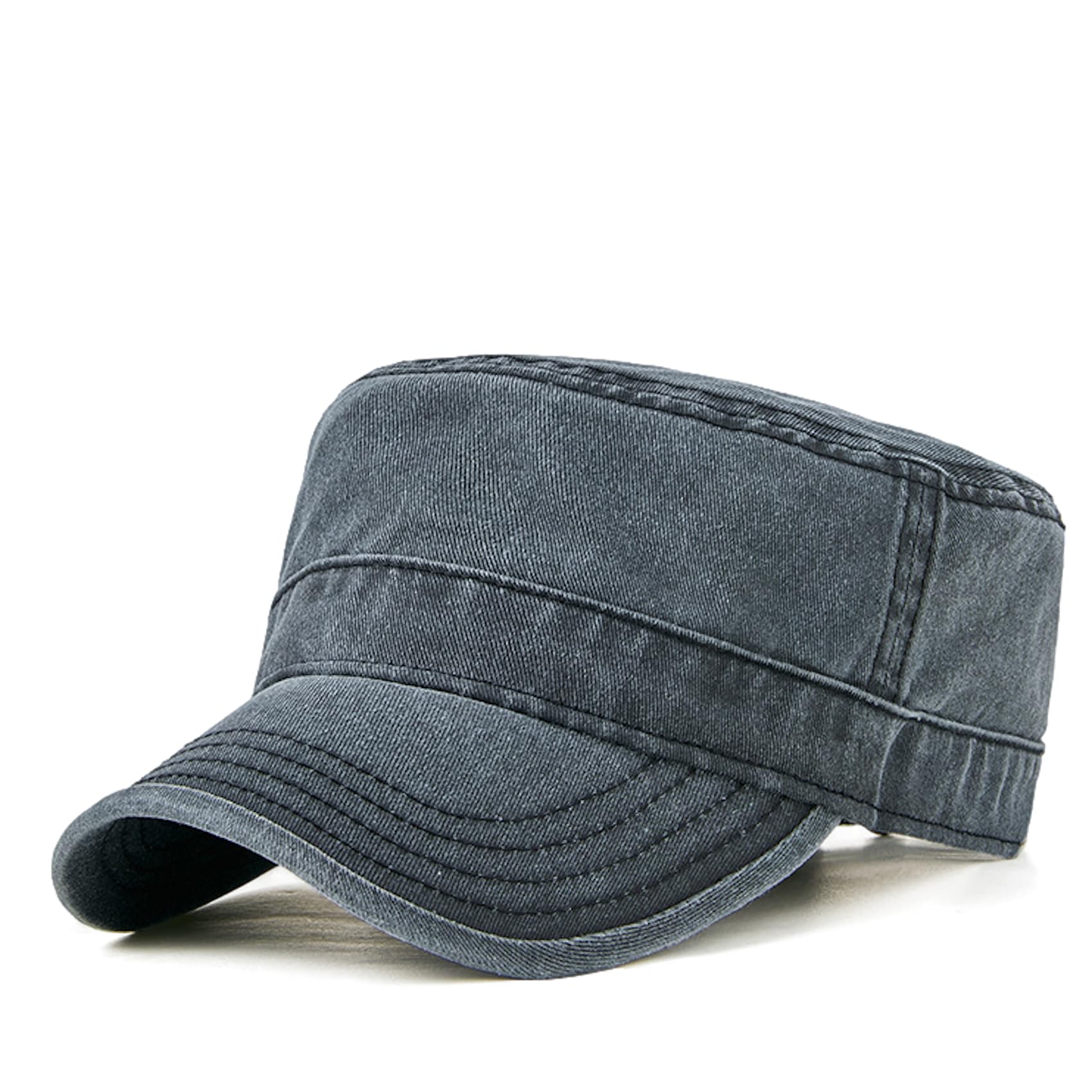 

HABERI Work Solid Military One Size Fits All UV Perfect for Outdoor Watching All Sun Baseball Hip Hop Work Walking Cap, Color, Style, Stylish, Men, чорний