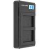 Portable Camera Battery Charger for NPBX1 USB Camera Dual Charger with LCD Display