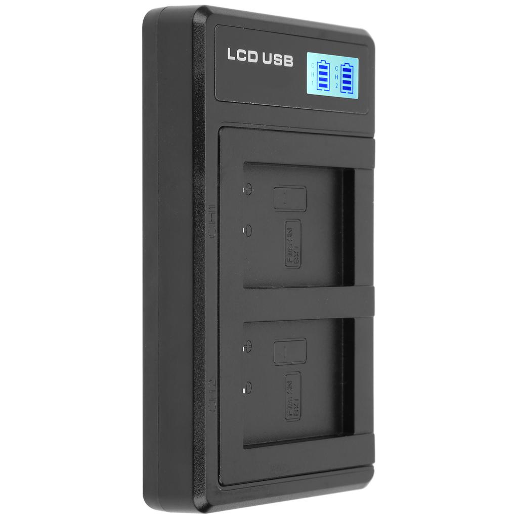 Portable Camera Battery Charger for NPBX1 USB Camera Dual Charger with LCD Display