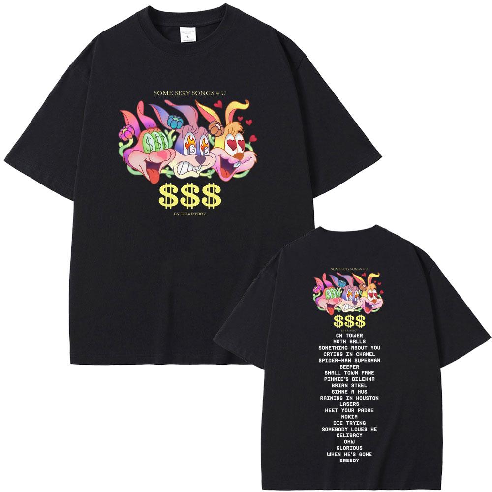 Rapper PARTYNEXTDOOR & Drake Some Sexy Songs 4 U SSS4U 2025 Double Sided Print T Shirts Men Fashion Hip Hop Oversized T-shirts