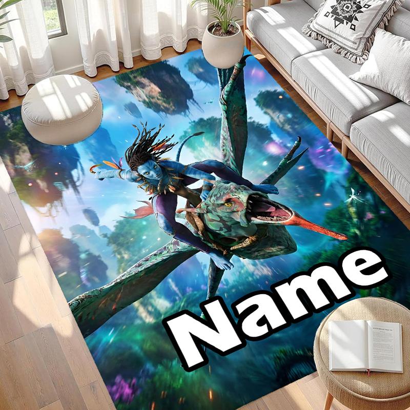 Custom Name Personalized Avatar Print Carpet, Versatile Home Decor Rug, for Playroom, Apartment, Balcony, Entryway, Hallway Gift