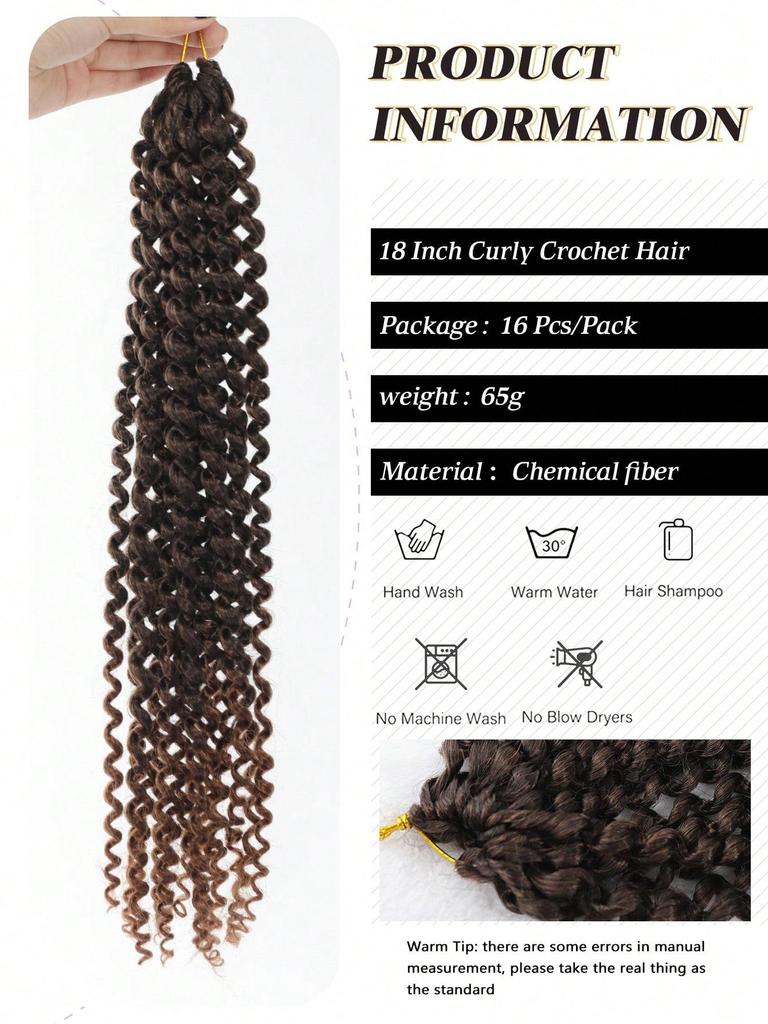 18 Inch Ocean Wave Crochet Hair Synthetic Deep Wave Twist Crochet Braiding Hair Extensions Ombre Afro Curls Passion Twist Hair