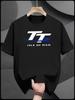 Lässiges T-Shirt mit kurzen Ärmeln - Grafikdruck „TT Isle of for Man“