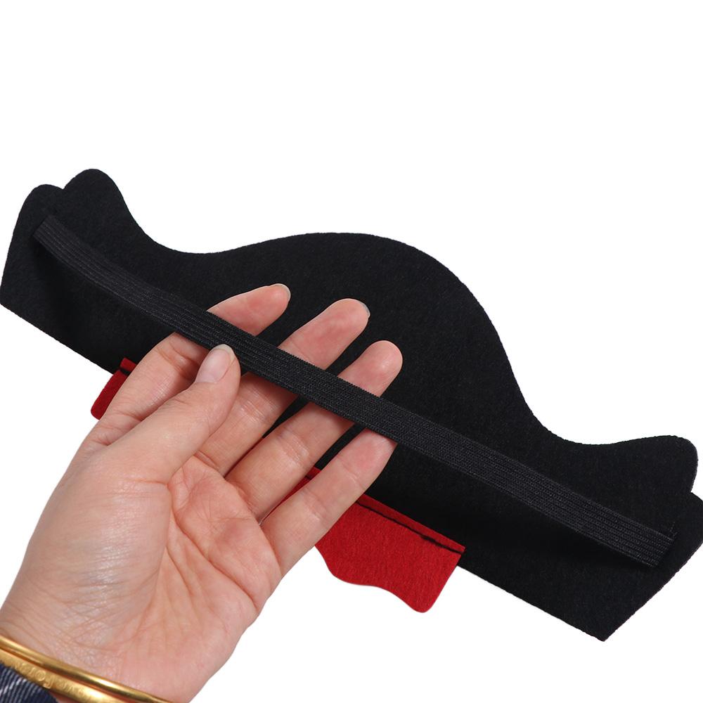 5Pcs Horror Felt Pirate Hat Black Skull Pirate Captain Cap Props Accessories Masquerade Party