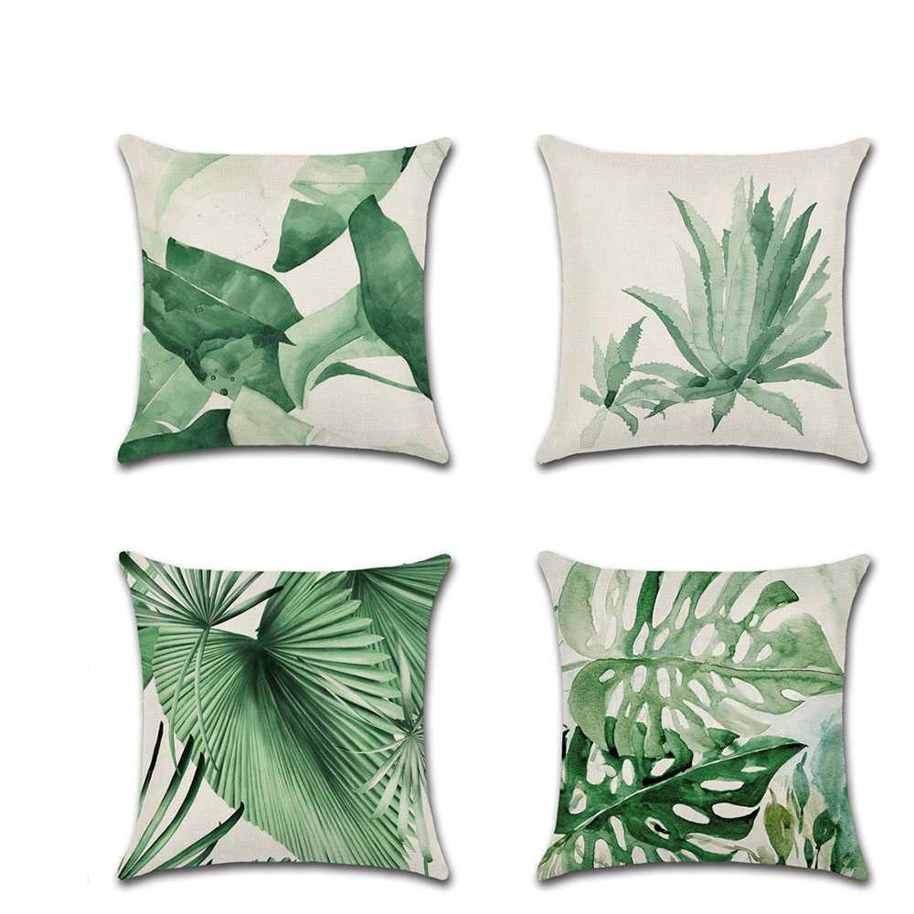Buy Linen Cushion Cover Decorative Nordic Style Pillowcase Tropical