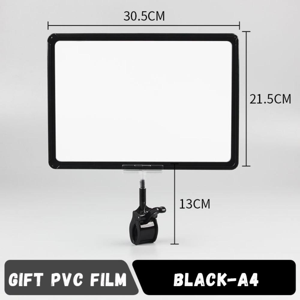 

A4/A5 Кліпса для цінника Пластиковий тримач для етикетки Багатофункціональна POP рамка для постера Супермаркети A4-Black