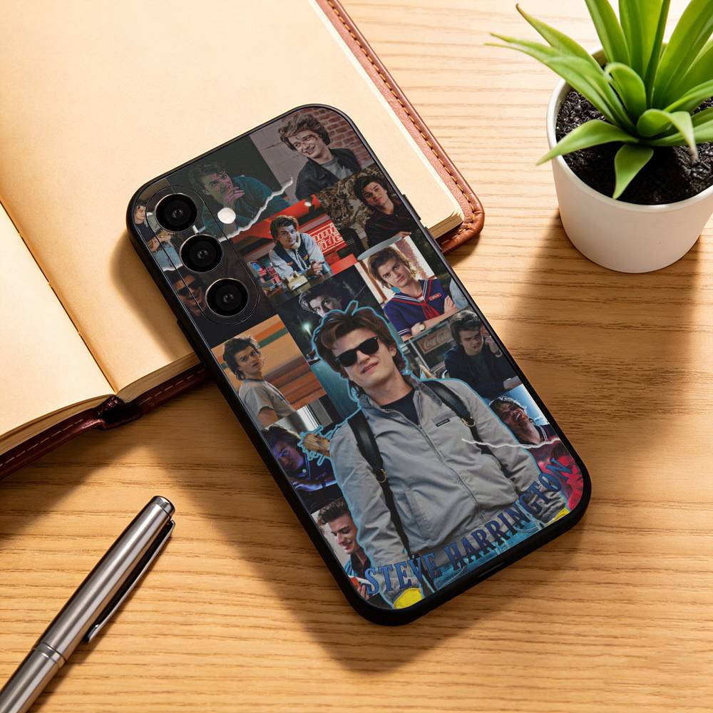 

S-steve H-harrington Phone Case Black Silicone Soft For Samsung Galaxy A73,A72,A71,A70,A53,A52,A51 Samsung a53 5g