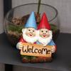 1 Dwarf Holding Welcome Sign Ornament, Creative Garden/home Decoration Ornament, Resin Handicraft