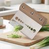 3 In 1 Multi-Purpose Scallion Slicer Wood Handle Scallion Cutter Creative Herb Stripper  Restaurant