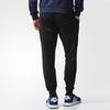 Adidas Originals Logo Embroidered Comfortable Cuffed Casual Knitted Sports Pants Men Bottoms Black CF5262