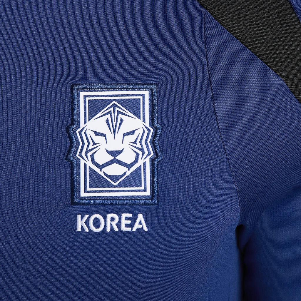 Nike Korea Strike Color Block Logo Stand Collar Half Zip Casual Long Sleeve Football Shirt Men Tops Blue FJ3002-418