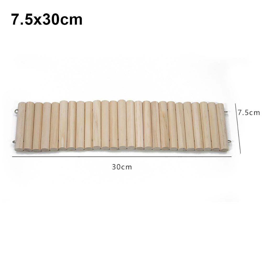 1 ks Snadno instalovatelná závěsná klecová dekorace Dřevěná podlahová plošina Potřeby pro malá zvířata