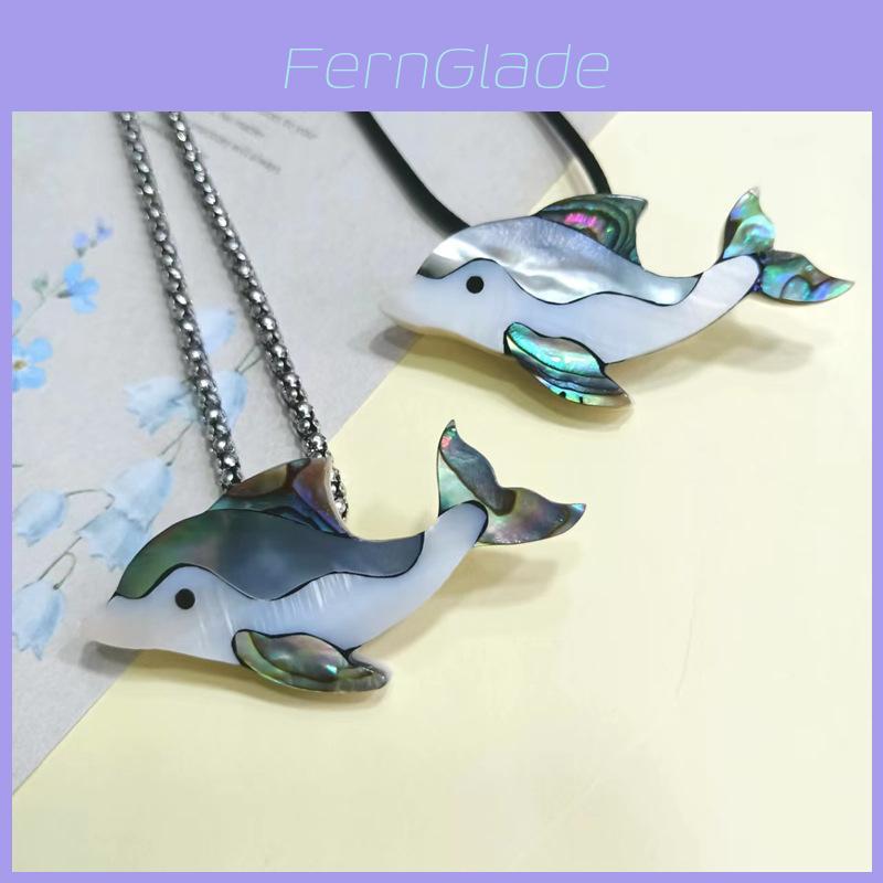 Handcrafted Shell Dolphin Brooch Pin With Embedding Technique For Animal Jewelry Enthusiasts