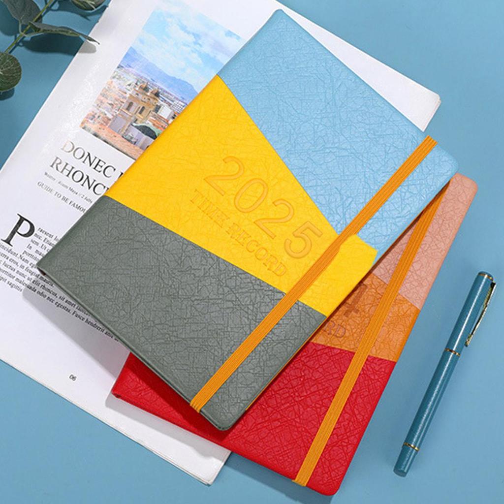 A5 verdickter Business-Notizblock aus Leder, Arbeitsnotizbuch, Besprechungsprotokollbuch, Tagesplaner 2025, Studiennotizen für Studenten, Tagebuch, 150 Blatt